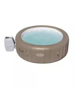 Piscina idromassaggio gonfiabile bestway "lay-z-spa palm spring" 4/6 persone 196x196x71 cm con copertura, 2 cartucce, dvd, manometro pressione e flottatore chimico  - cod. 60017